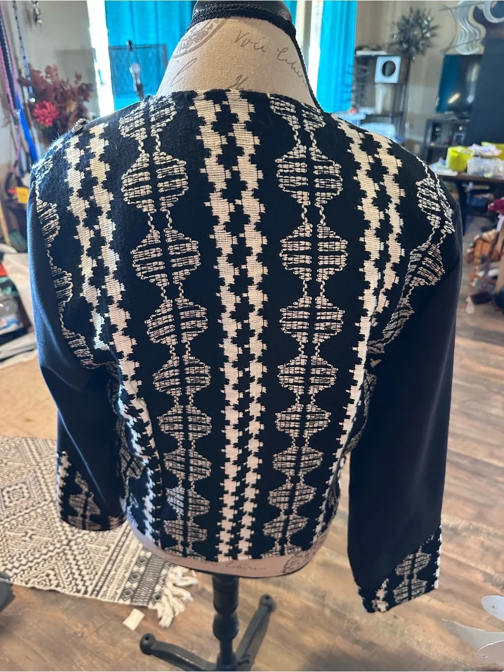Rate Vintage Duo Designs Handmade Tweed and Faux Suede Jacket